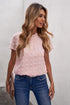 Ruffled Sleeve Swiss Dot T-Shirts